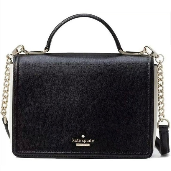 ๐ธ Kate Spade Maisie Leather Crossbody Handle Purse Black - Picture 2 of 5